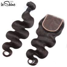 Wholesale Human Hair Distributors Grade 9a Virgin Remy Hair Bundles Body Wave Lace Closure
